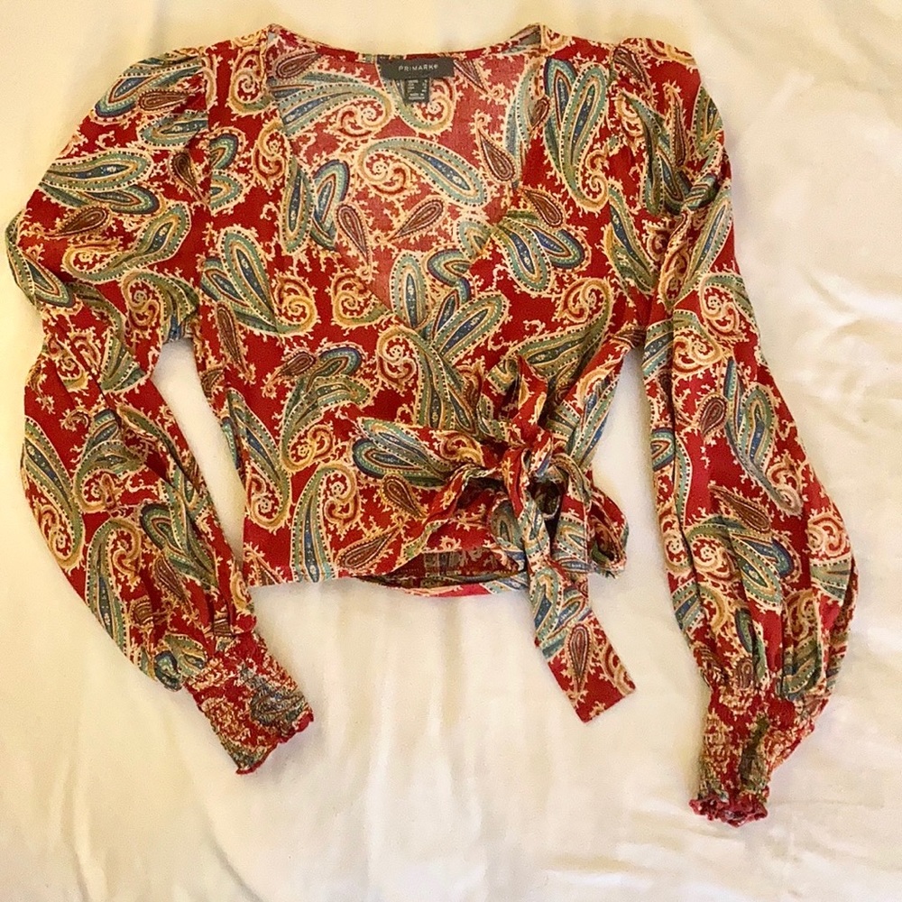 Paisley Wrap Blouse
